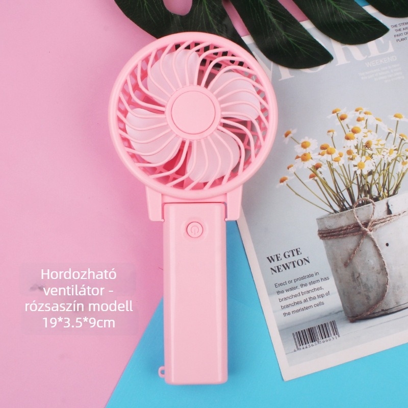 Benjie Cartoon Kézben Tartott Műanyag Mini Ventilátor — Többfunkciós Hűtéssel, Ideális Diákoknak, Utazáshoz, Irodához és Kollégiumhoz