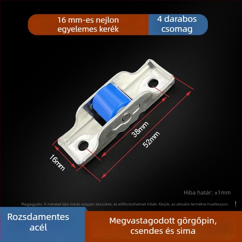 Alsó vezető görgő ablakokhoz és ajtókhoz (Anyag: rozsdamentes acél; Modell: 80/88; Márka: Spring shaping; Alkalmazás: ablakok és ajtók; Stílus: modern egyszerű)