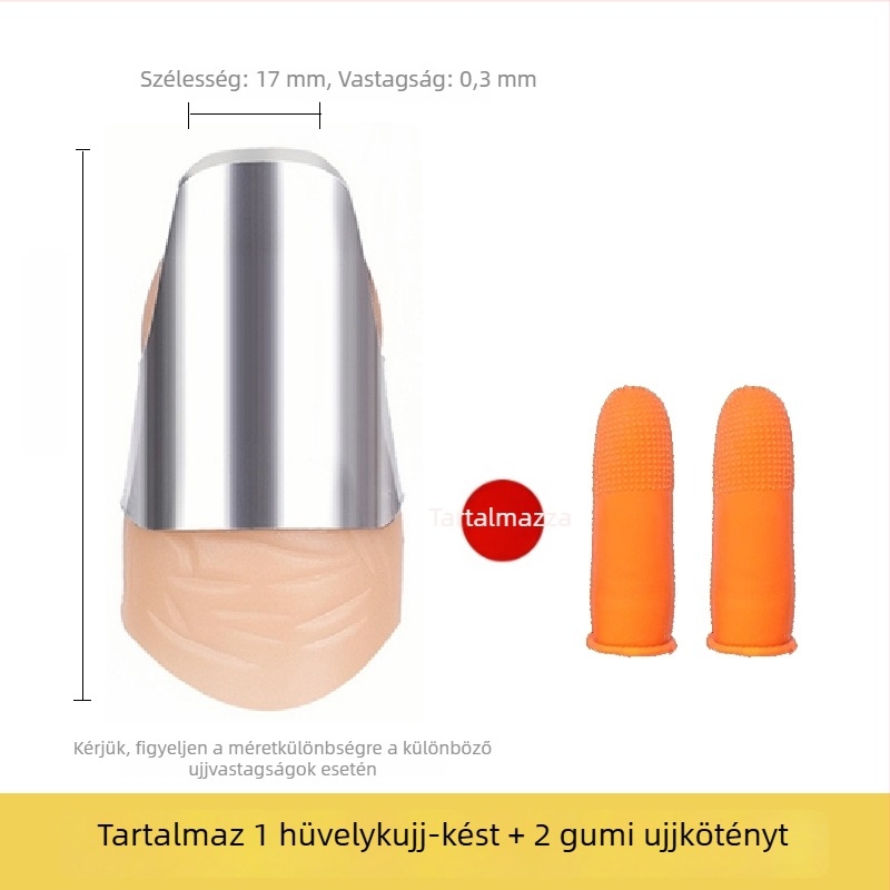 Nemes acél ujjvédő – Többfunkciós körömolló és ujjtakaró készlet babszedéshez és zöldségek hámozásához