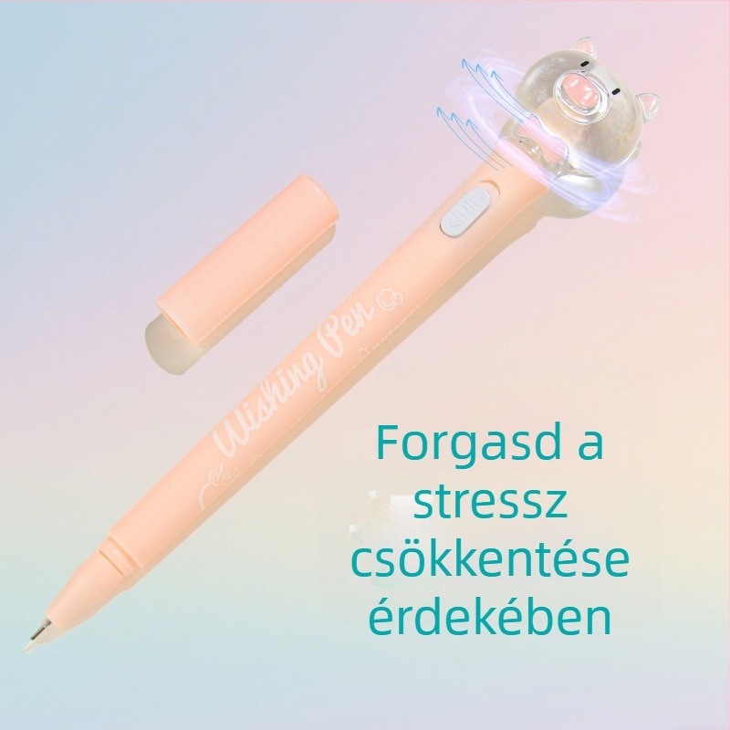 Macaron akvarellkiemelő toll, sima írás, Cartoon Cute sorozat, műanyag tokkal, nem törölhető, hegy: más anyag