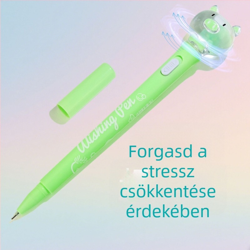 Macaron akvarellkiemelő toll, sima írás, Cartoon Cute sorozat, műanyag tokkal, nem törölhető, hegy: más anyag