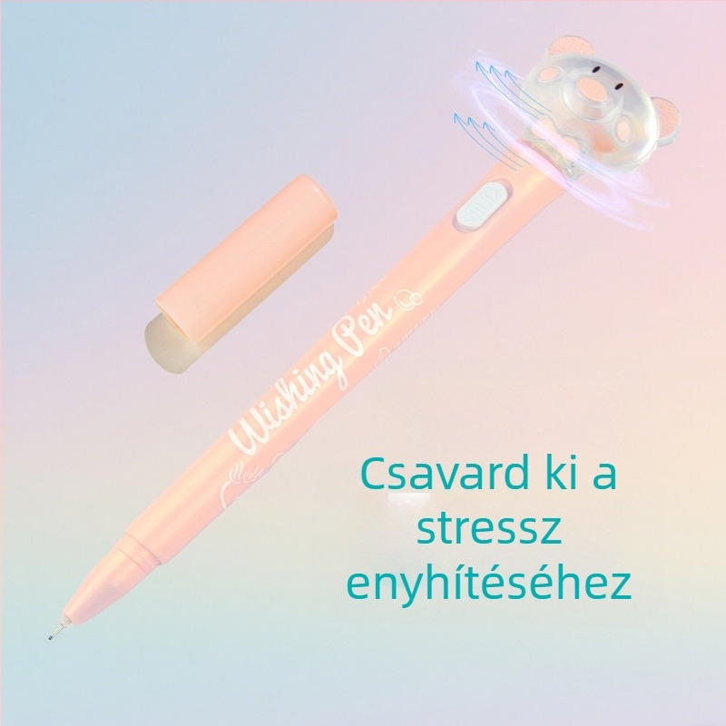 Macaron akvarellkiemelő toll, sima írás, Cartoon Cute sorozat, műanyag tokkal, nem törölhető, hegy: más anyag