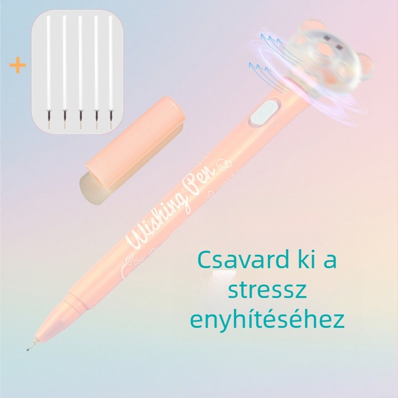Macaron akvarellkiemelő toll, sima írás, Cartoon Cute sorozat, műanyag tokkal, nem törölhető, hegy: más anyag