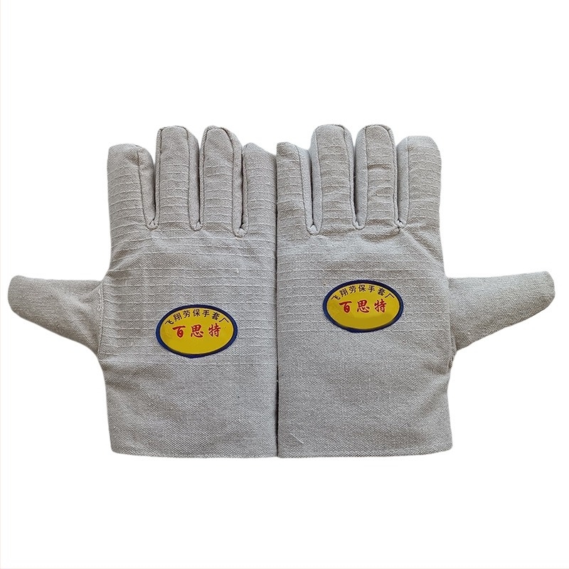 Vászon kesztyűk hegesztéshez, teljes bélés, dupla réteg, megerősített kivitel munkahelyi és építkezési használatra