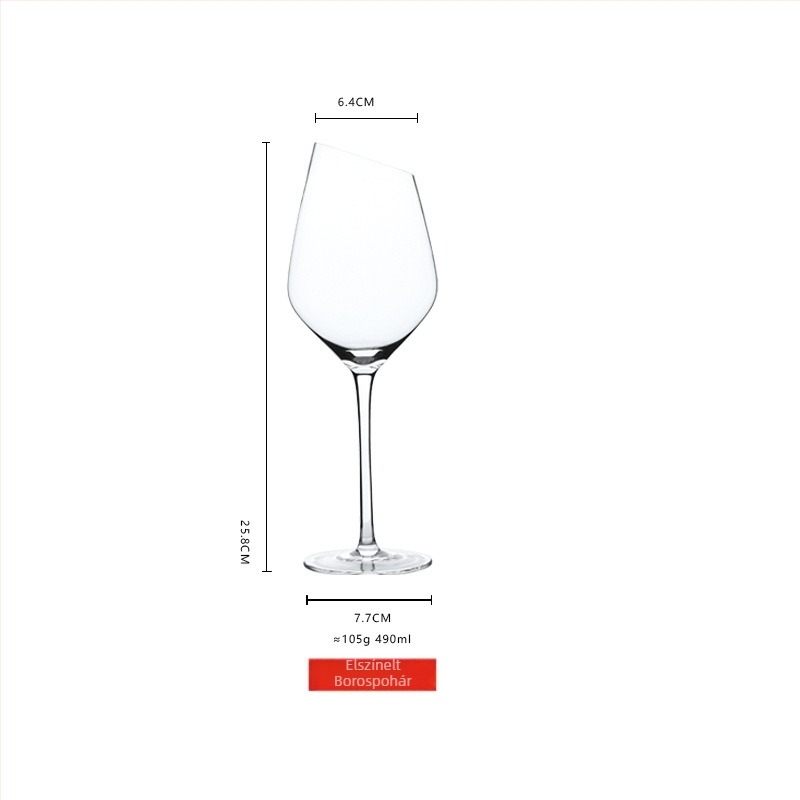 Falk vörösboros pohár – üveg, 401–500 ml, modern egyszerű stílus