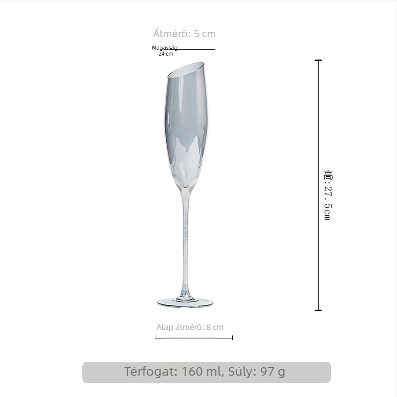 Falk vörösboros pohár – üveg, 401–500 ml, modern egyszerű stílus