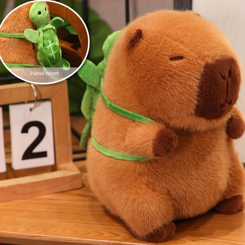Capybara plüss játék Kangda, rövid plüss, PP pamut töltet, 14+ korosztály