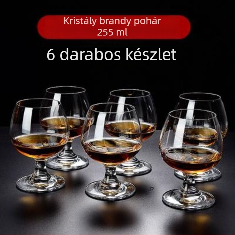 Unique ólomtalan kristályból készült szeszesitalok pohárkészlet – boros pohár, kapacitás 1000 ml vagy több, egyszerű stílus