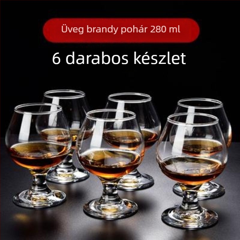 Unique ólomtalan kristályból készült szeszesitalok pohárkészlet – boros pohár, kapacitás 1000 ml vagy több, egyszerű stílus