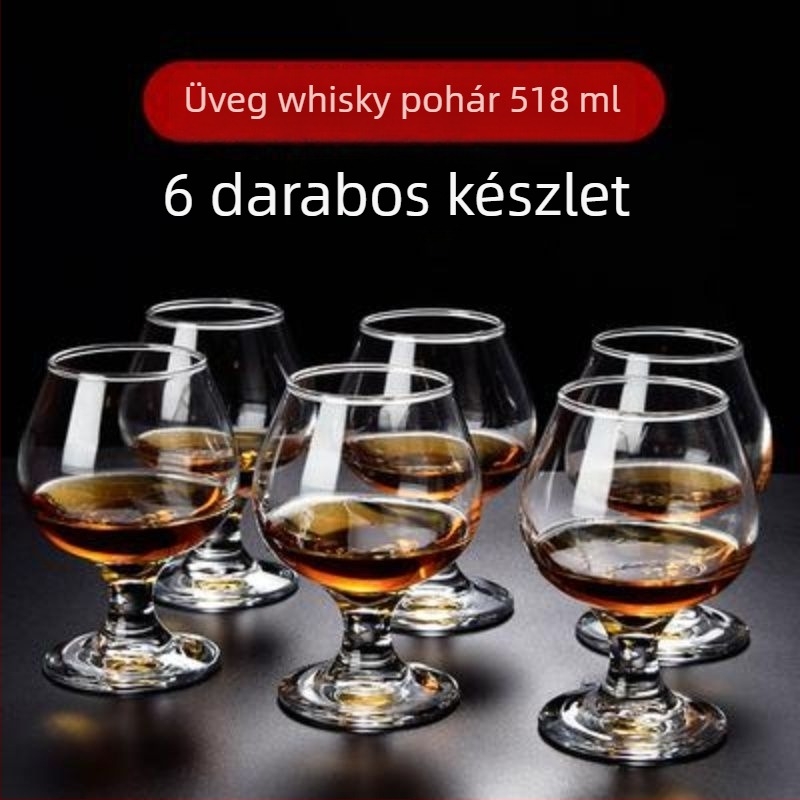 Unique ólomtalan kristályból készült szeszesitalok pohárkészlet – boros pohár, kapacitás 1000 ml vagy több, egyszerű stílus