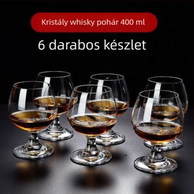 Unique ólomtalan kristályból készült szeszesitalok pohárkészlet – boros pohár, kapacitás 1000 ml vagy több, egyszerű stílus