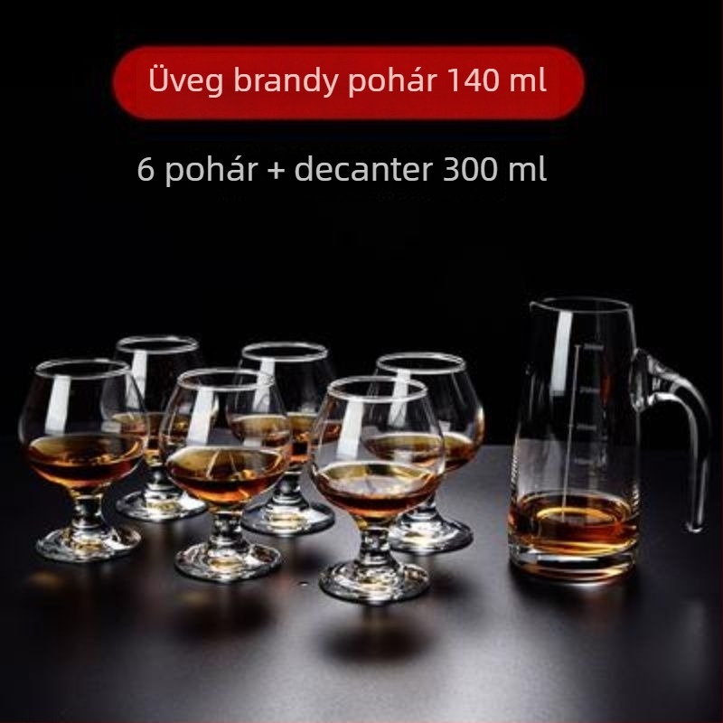 Unique ólomtalan kristályból készült szeszesitalok pohárkészlet – boros pohár, kapacitás 1000 ml vagy több, egyszerű stílus