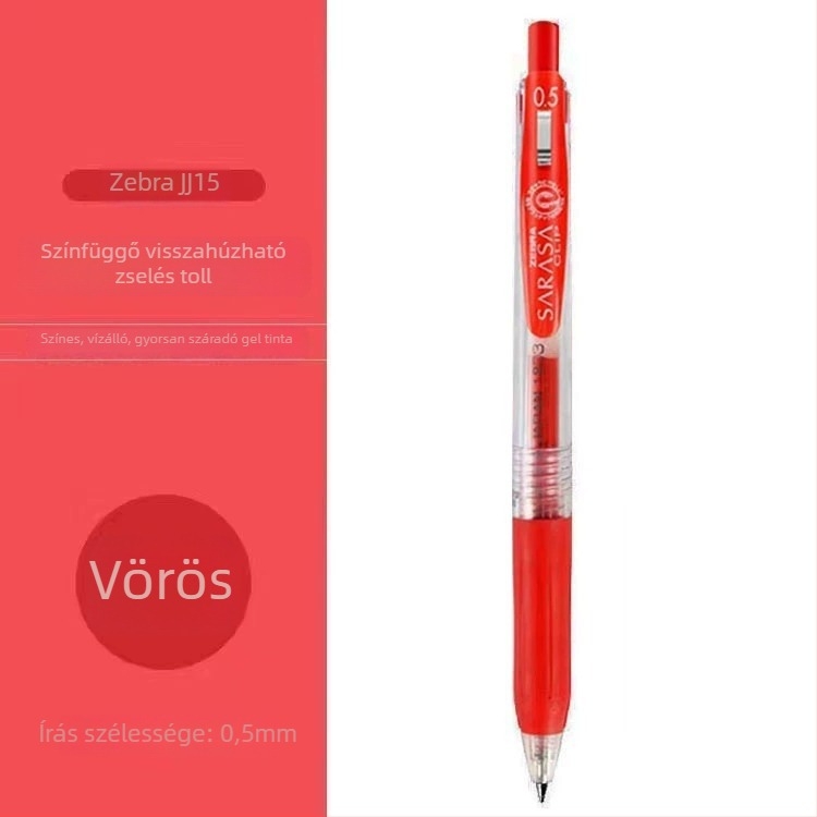 Zebra JJ15 zselés toll, vízbázisú tinta, műanyag test