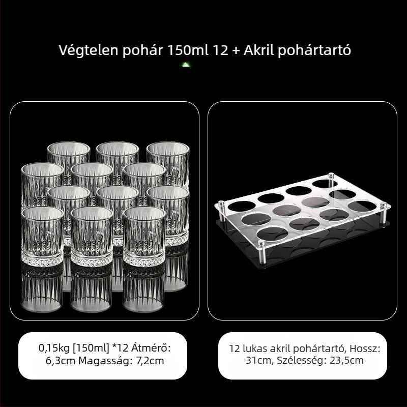 Sörös pohár készlet üvegből, megfizethető luxus otthoni és bár használatra, általános célú, első osztályú minőség
