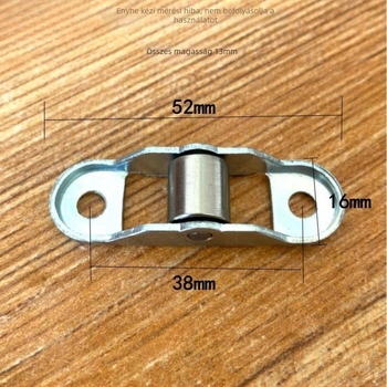 Műanyag-vasal ajtó alsó görgőkészlet üvegcsúsztatós ablakokhoz - falvastagság 1 mm, külső átmérő 1 mm, tengelyátmérő 1 mm, kötélbarázda sugar 1 mm