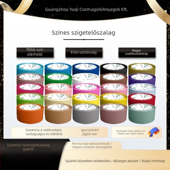 Csomagoló szalag - Magas viszkozitás, erős szilárdság - Alapanyag: BOPP film; Ragasztó: víz alapú nyomásérzékeny ragasztó; Alkalmazás: zárás és csomagolás