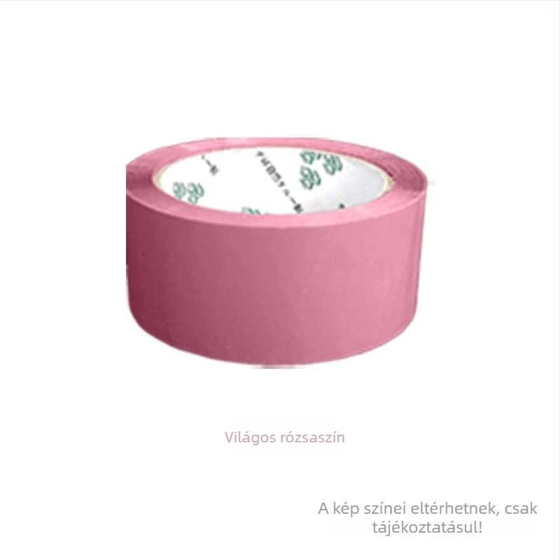 Csomagoló szalag - Magas viszkozitás, erős szilárdság - Alapanyag: BOPP film; Ragasztó: víz alapú nyomásérzékeny ragasztó; Alkalmazás: zárás és csomagolás