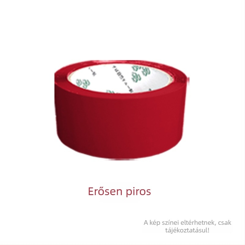 Csomagoló szalag - Magas viszkozitás, erős szilárdság - Alapanyag: BOPP film; Ragasztó: víz alapú nyomásérzékeny ragasztó; Alkalmazás: zárás és csomagolás