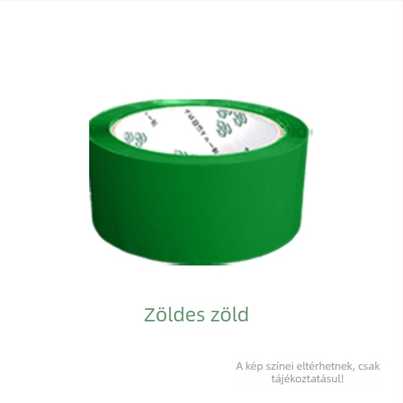 Csomagoló szalag - Magas viszkozitás, erős szilárdság - Alapanyag: BOPP film; Ragasztó: víz alapú nyomásérzékeny ragasztó; Alkalmazás: zárás és csomagolás