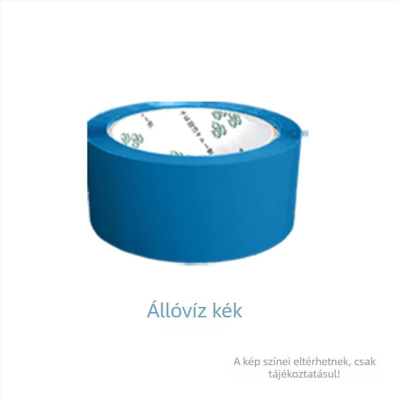 Csomagoló szalag - Magas viszkozitás, erős szilárdság - Alapanyag: BOPP film; Ragasztó: víz alapú nyomásérzékeny ragasztó; Alkalmazás: zárás és csomagolás