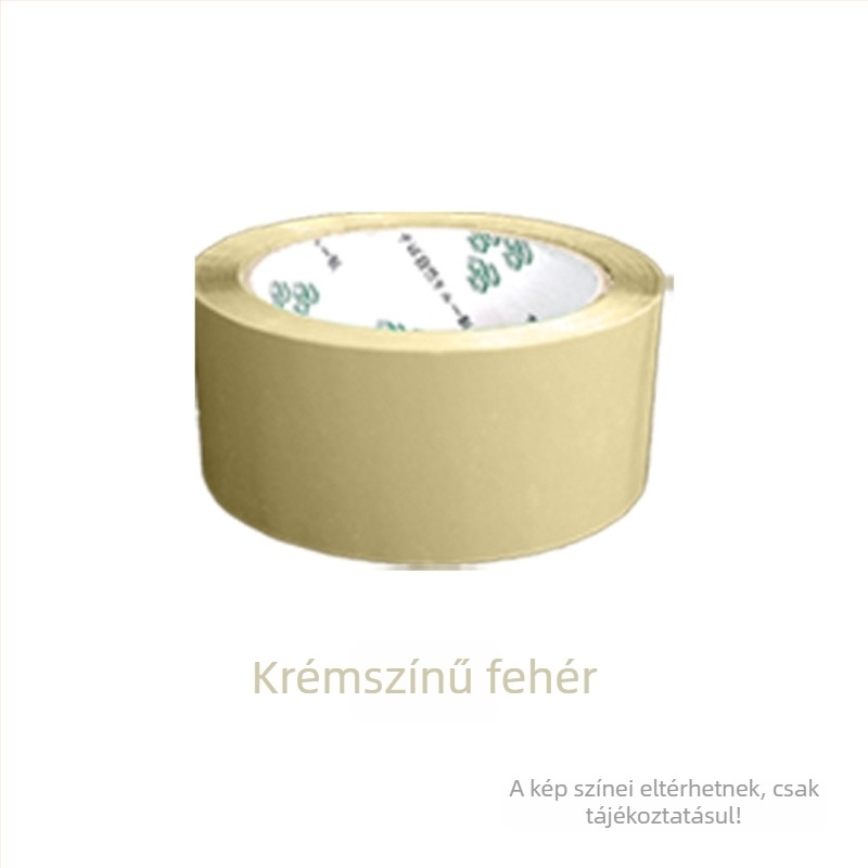 Csomagoló szalag - Magas viszkozitás, erős szilárdság - Alapanyag: BOPP film; Ragasztó: víz alapú nyomásérzékeny ragasztó; Alkalmazás: zárás és csomagolás