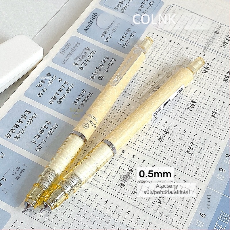 Colin alacsony súlypontú mechanikus ceruza 0.5 mm általános iskolásoknak, grafit törésálló Morandi színek