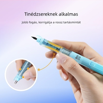 Kattintással aktiválható toll kis zárónyílással, idő kapszulla stílusú toll rejtett heggyel, írásgyakorlatokra 3–4. osztályos tanulóknak, modell 785