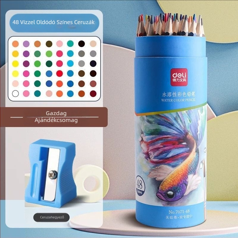 Deli Olajos alapú színes ceruzák, hatszögletű fa testtel, stackable, rajzoláshoz általános iskola diákoknak, alapcsomagolás, GB szabvány