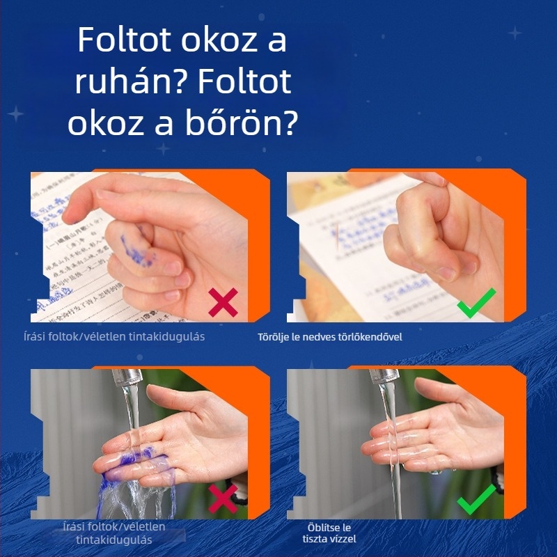 Deli hatszögletű harcos Pulse Vanguard diák toll, negyedik osztály írásgyakorlatához, mosható tintatartály és cserélhető alkatrészek