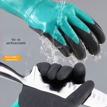 Halak feldolgozására és vízi munkákhoz tervezett kesztyűk, hosszú ujjak, gumírozott bőr, vízálló, csúszásmentes, kopásálló, vágás- és átszúrásálló, vastagodott változat | Márka: Other; Súly: 1; Használat: Vegye fel a kapcsolatot az ügyfélszolgálattal