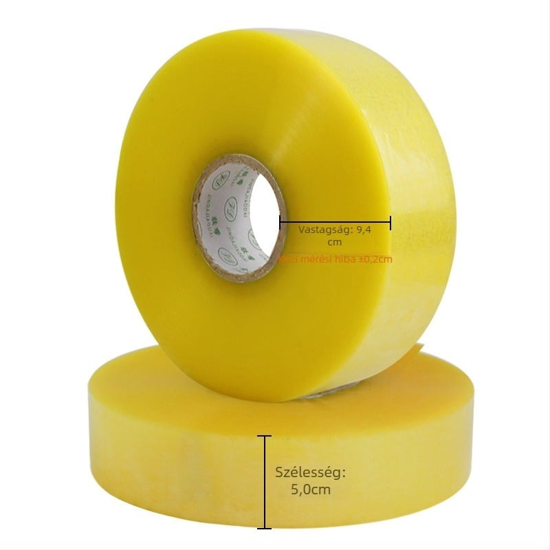 Jin Da csomagoló szalag, átlátszó BOPP szalag, 1000 m hosszú, csomagoláshoz