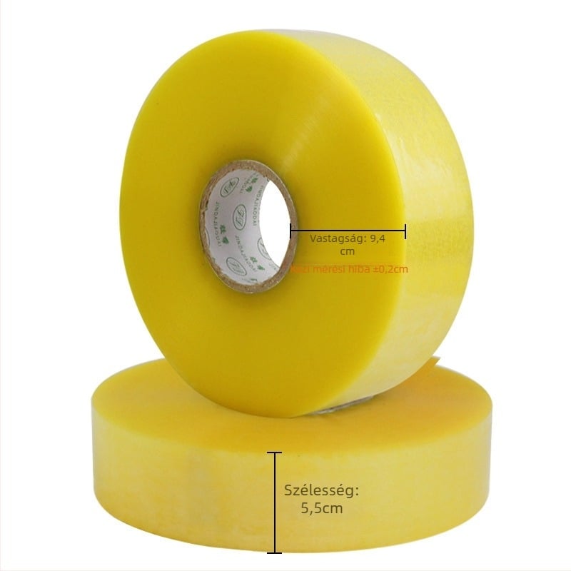 Jin Da csomagoló szalag, átlátszó BOPP szalag, 1000 m hosszú, csomagoláshoz