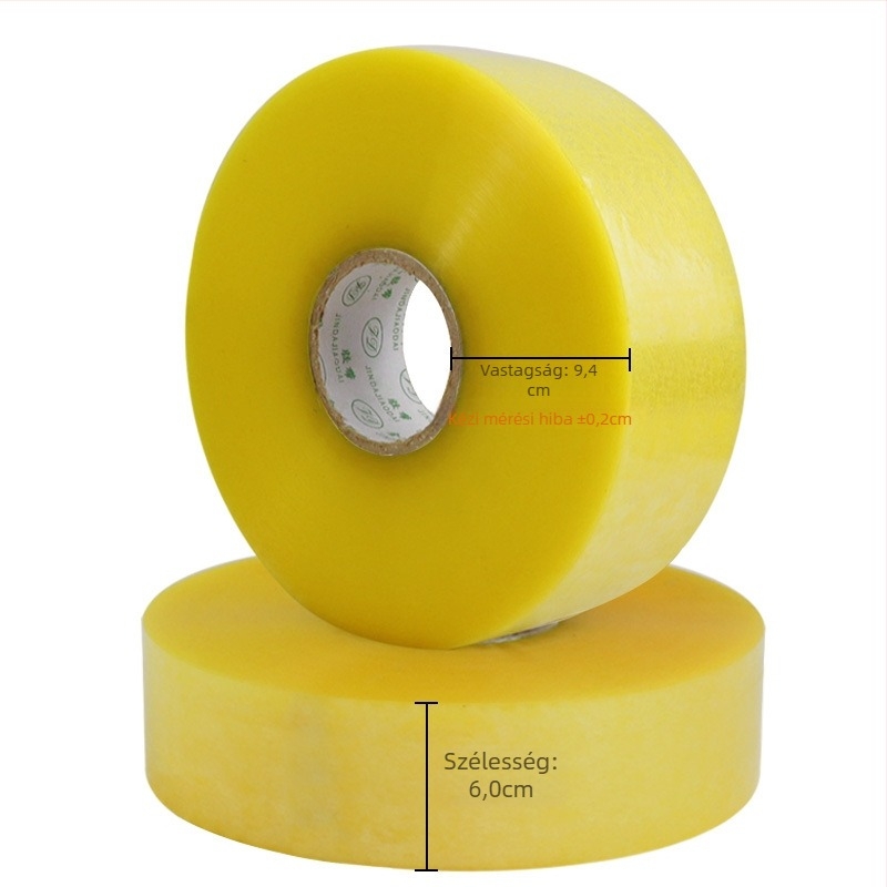 Jin Da csomagoló szalag, átlátszó BOPP szalag, 1000 m hosszú, csomagoláshoz