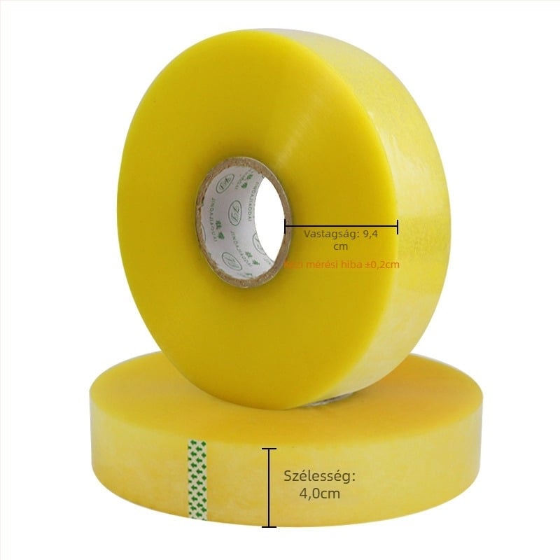 Jin Da csomagoló szalag, átlátszó BOPP szalag, 1000 m hosszú, csomagoláshoz