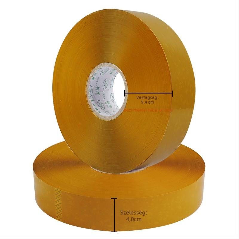 Jin Da csomagoló szalag, átlátszó BOPP szalag, 1000 m hosszú, csomagoláshoz