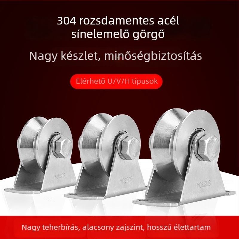 304 rozsdamentes acél tolóajtó görgőcsapágy; nehéz teher; U-alakú horny; H-track görgő
