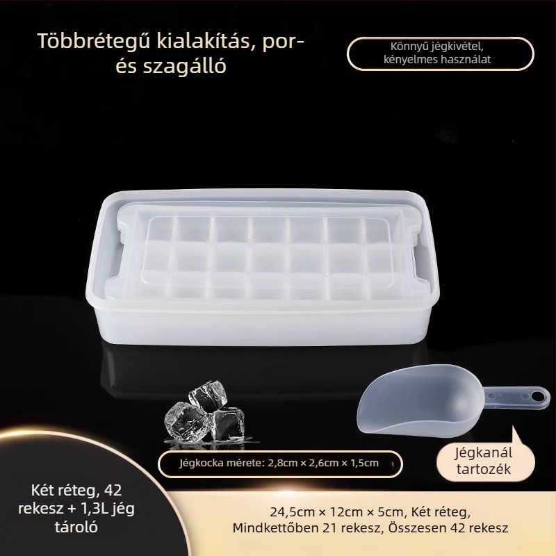 PP anyagú jégkocka forma, 32 üreggel, élelmiszer-minőségű, könnyen kiemelhető