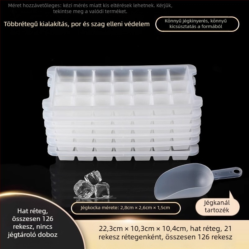 PP anyagú jégkocka forma, 32 üreggel, élelmiszer-minőségű, könnyen kiemelhető