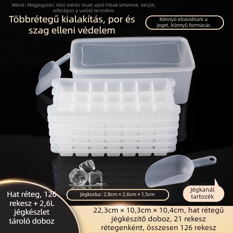 PP anyagú jégkocka forma, 32 üreggel, élelmiszer-minőségű, könnyen kiemelhető