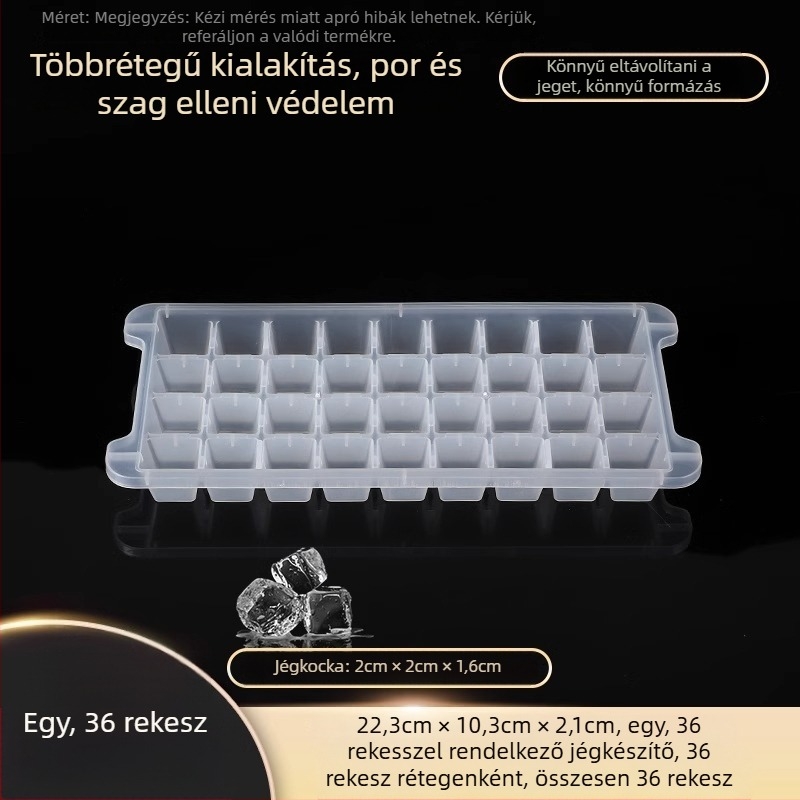 PP anyagú jégkocka forma, 32 üreggel, élelmiszer-minőségű, könnyen kiemelhető