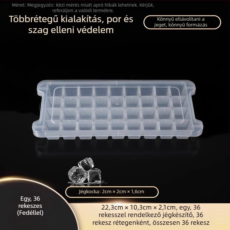 PP anyagú jégkocka forma, 32 üreggel, élelmiszer-minőségű, könnyen kiemelhető