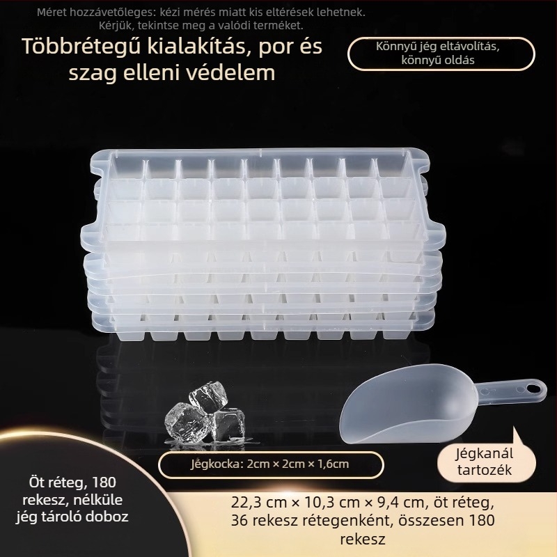 PP anyagú jégkocka forma, 32 üreggel, élelmiszer-minőségű, könnyen kiemelhető