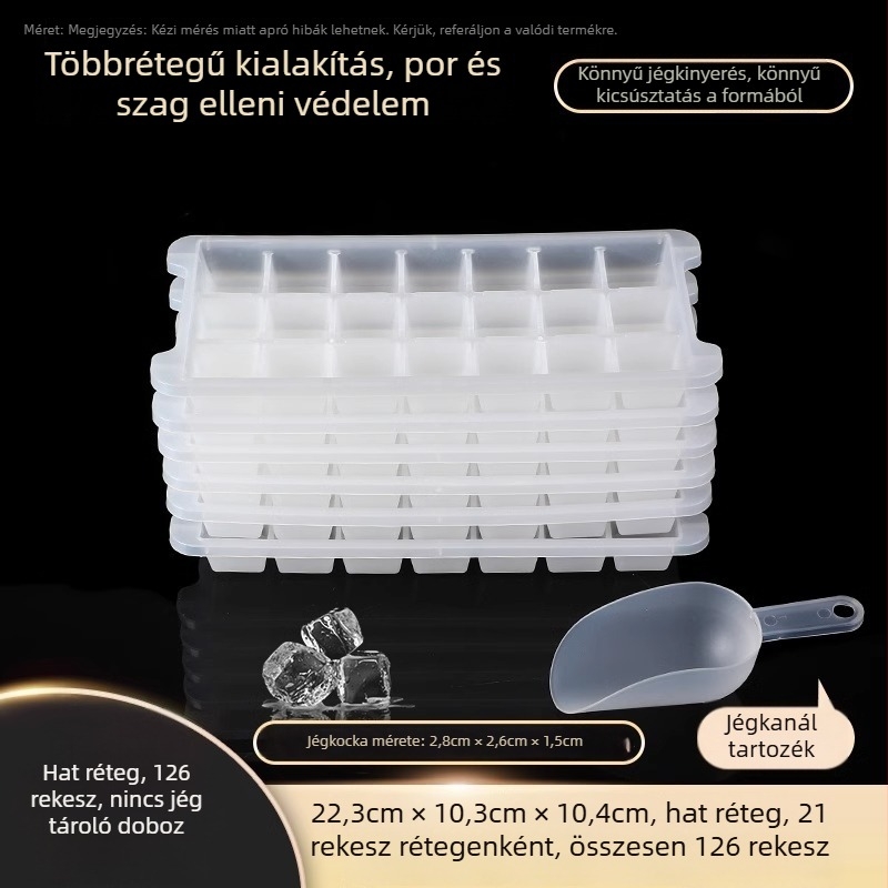 PP anyagú jégkocka forma, 32 üreggel, élelmiszer-minőségű, könnyen kiemelhető