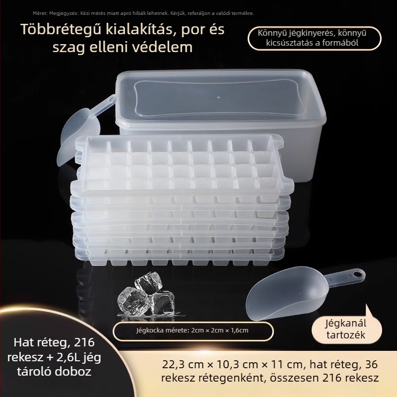PP anyagú jégkocka forma, 32 üreggel, élelmiszer-minőségű, könnyen kiemelhető