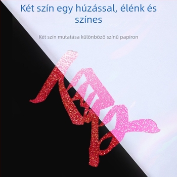 Kétoldalas akril glitter marker puha végű akvarell tollal, kerek fejű, nem törölhető, diákoknak és naplóírásra