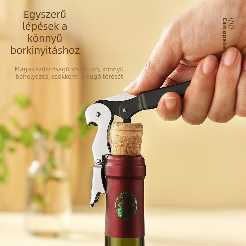 Többfunkciós palack- és konzervnyitó készlet, hordozható, különböző típusú konzervhez