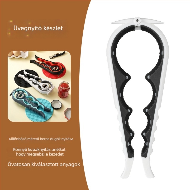 Többfunkciós palack- és konzervnyitó készlet, hordozható, különböző típusú konzervhez