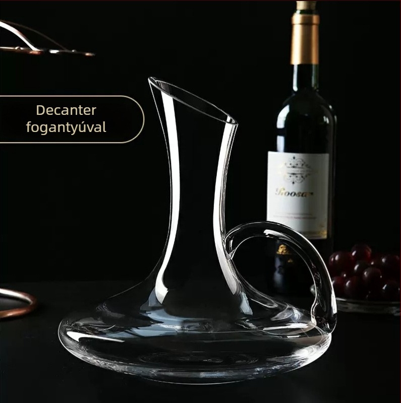Burgundiai boros pohárkészlet – kristályüveg, könnyű luxus stílus, 48 darabos tálcával
