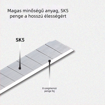 Deli barkácskés, műanyag/fém test, pengesz szélesség 18 mm, pengesz vastagság 0,5 mm, modell 2001-2057
