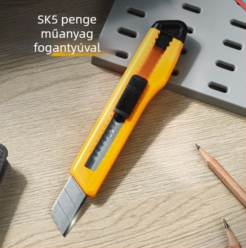 Deli barkácskés, műanyag/fém test, pengesz szélesség 18 mm, pengesz vastagság 0,5 mm, modell 2001-2057